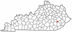 Location of Buckhorn, Kentucky