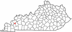 Location of Fredonia, Kentucky