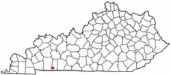 Location of Trenton, Kentucky