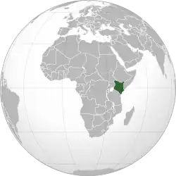 Location of Kenya