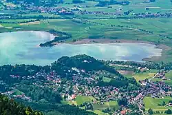 Kochel on the shore of Kochelsee