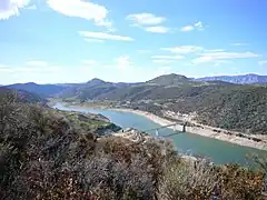 The lake at Caramany during a dry season