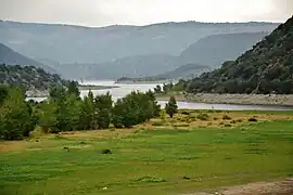 The dam on the Agly river, at Caramany