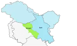 Map of Kargil district in Ladakh