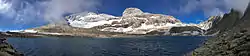 The Marboré lake with the Monte Perdido and the Cilindro de Marboré in the background