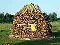 A pyre for a summer festival in Germany