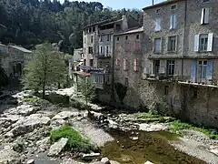 Largentière and the La Ligne river.