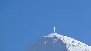 The cross on the summit.