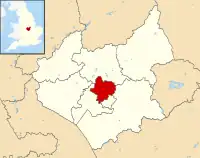 Location within Leicestershire and England