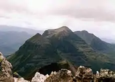 Liathach seen from Beinn Eighe. The two Munro summits are in the background.