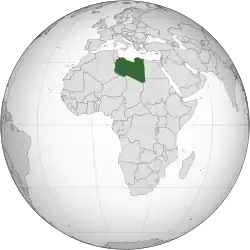 Location of Libya