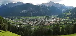 View at Lienz, a town in East Tyrol