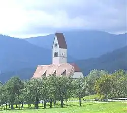 Church in the village of Lippertskirchen, part of Bad Feilnbach municipality