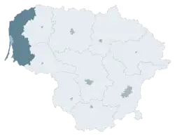 Location of Klaipėda County