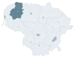 Location of Telšiai County