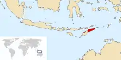 Location of East Timor