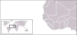 Location of Gambia