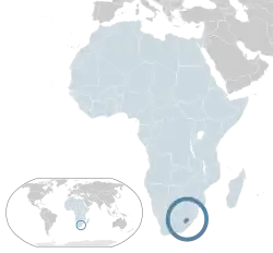 Location of  Lesotho  (dark blue)– in Africa  (light blue & dark grey)– in the African Union  (light blue)