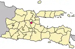 Location within East Java