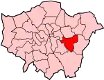 Location of the London Borough of Greenwich in Greater London