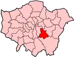 Location of the London Borough of Lewisham in Greater London