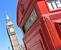 Red telephone box and Big Ben