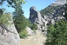 The Drôme river in Luc-en-Diois.