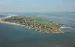 Aerial view of Baltrum from the west