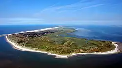 Aerial view of Spiekeroog from the west