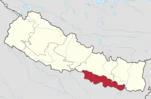 Location of Madhesh Province