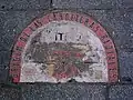 The kilometer zero on the pavement in front of the House of the Post Office