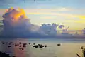 Sunset with boats in Malindi