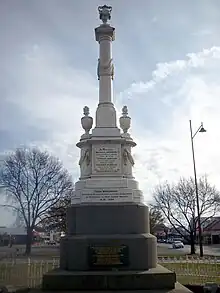 White marble column