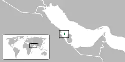 Location of  Bahrain  (green)in the Middle East  (grey)  —  [Legend]