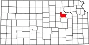 Map of Kansas highlighting Geary County