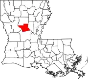 State map highlighting Grant Parish