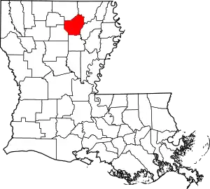 Map of Louisiana highlighting Ouachita Parish