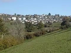 Mauriac from the Val Saint Jean lake.