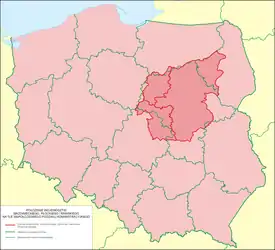 Three historical Mazovian voivodeships in comparison with contemporary Polish voivodeships