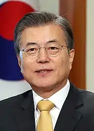 Moon Jae-in(Democratic Party)from South Gyeongsang