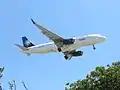 A Volaris A320 about to land at Los Angeles