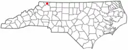 Location of Sparta, North Carolina