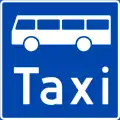 Bus and taxi lane sign in Norway