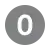 The number 0 on a grey circle