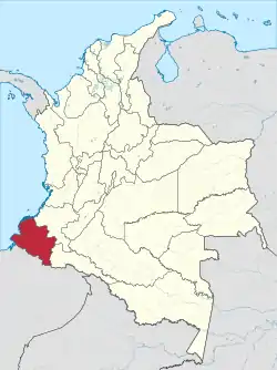 Nariño shown in red