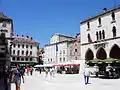 Narodni Trg (Pjaca) in Spalato/Split. Pjaca means square in old Venetian (piaza in old Italian).