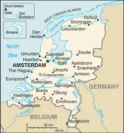 Location of Netherlands