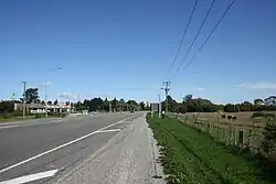 State Highway 1 at the turn off to Leithfield Beach