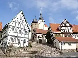 Town center with the Church of Saint John the Baptist