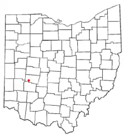 Location of Enon, Ohio